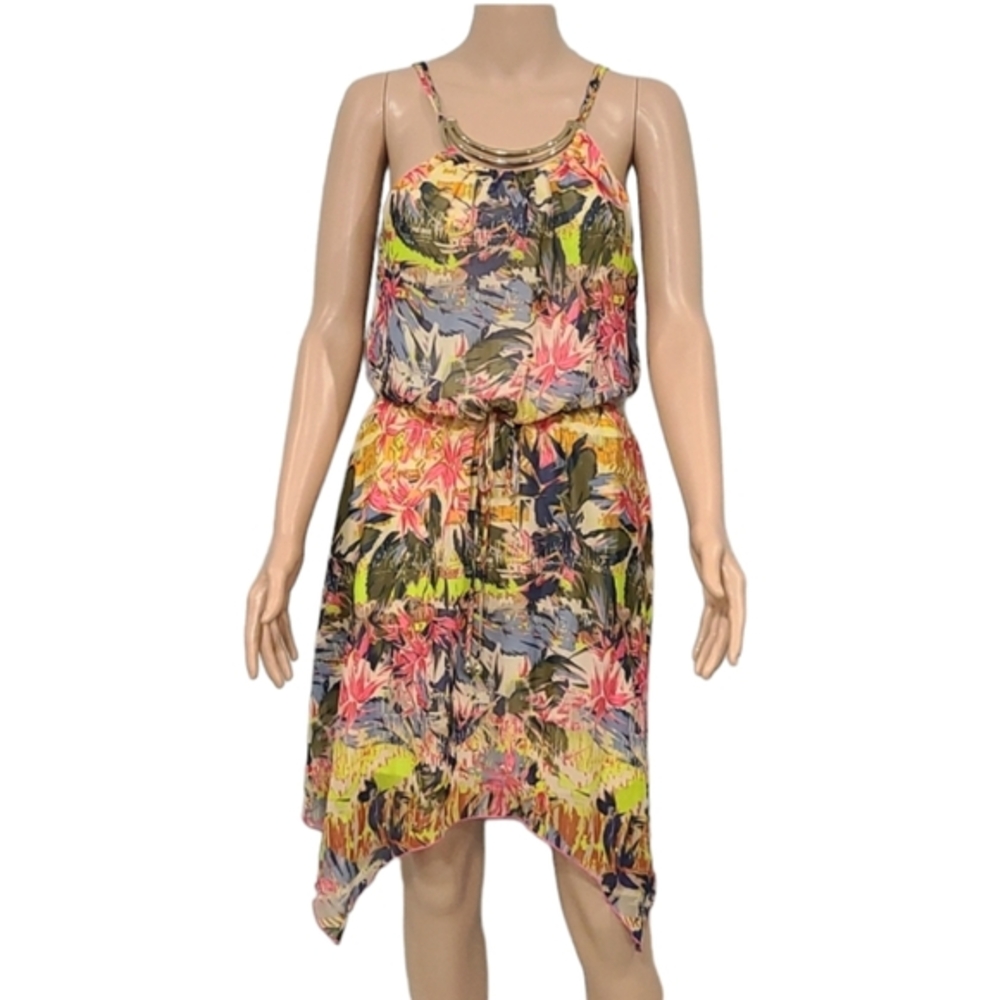 City Triangle Women's Size S‎ Small Summer dress sleeveless multicolor floral